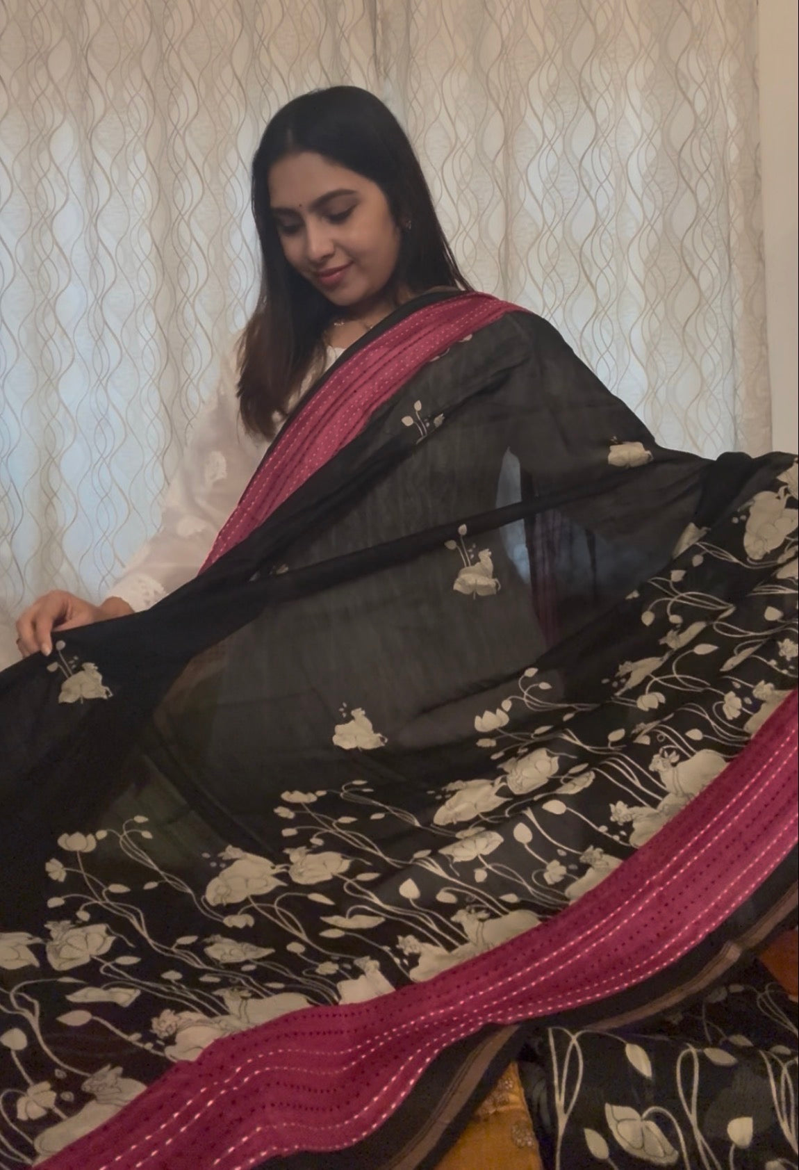CHANDERI PRINTED SAREES