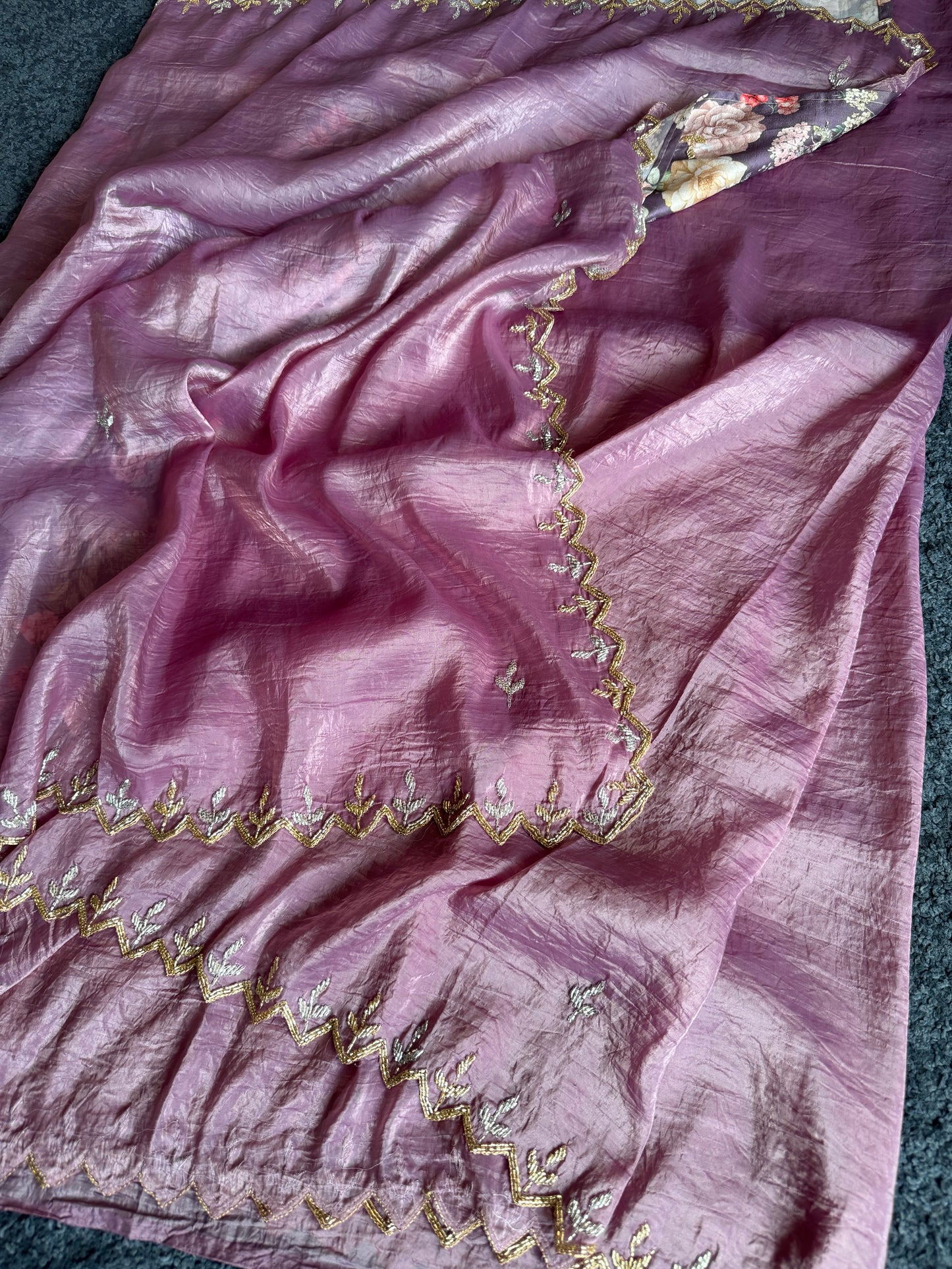 LAVENDER ORGANZA SAREE