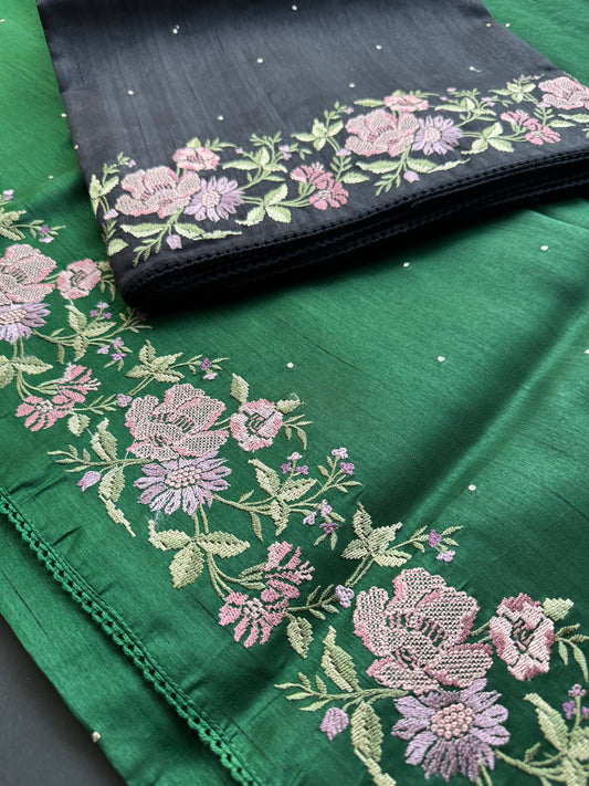 TUSSAR EMBROIDERED SAREE