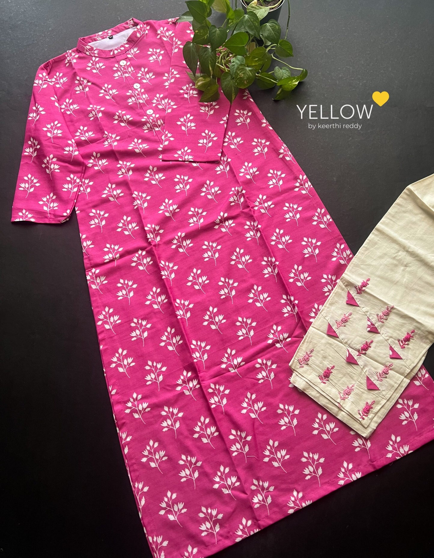 Printed Floral Kurti Set