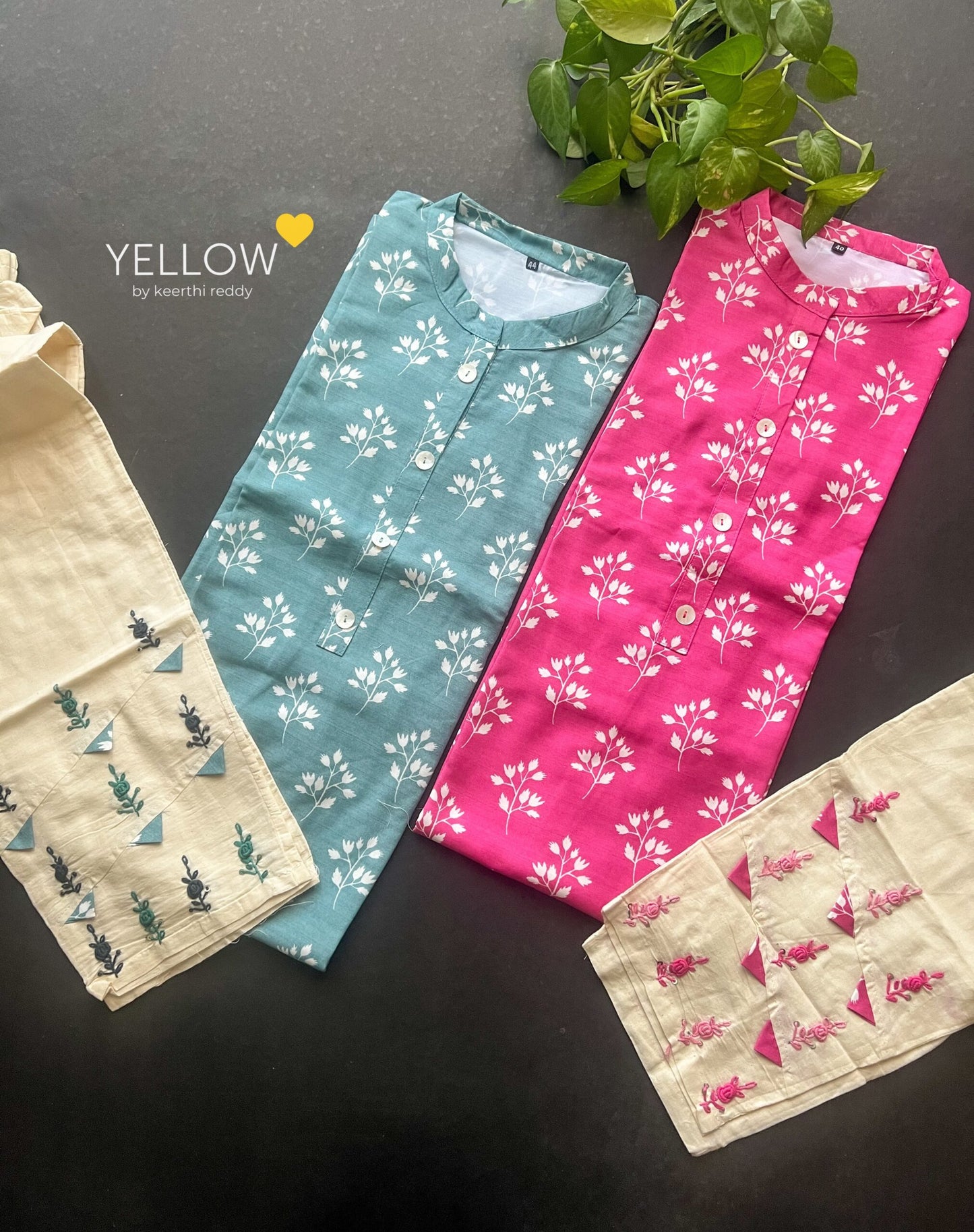 Printed Floral Kurti Set