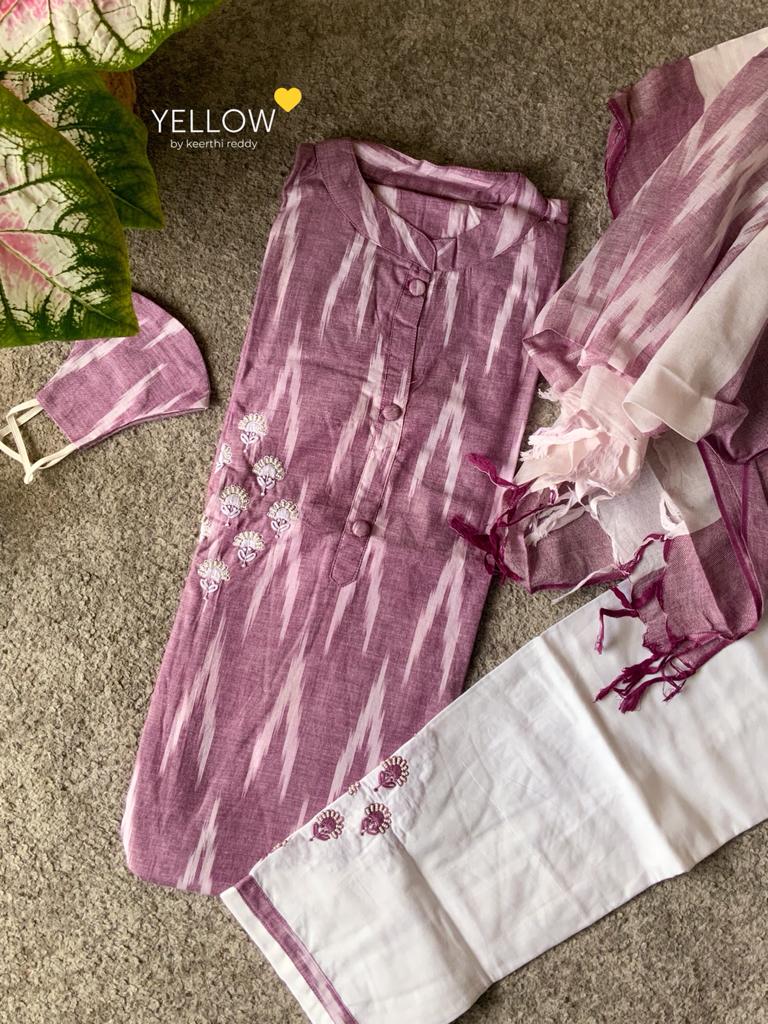 Cotton Ikkat Suit set